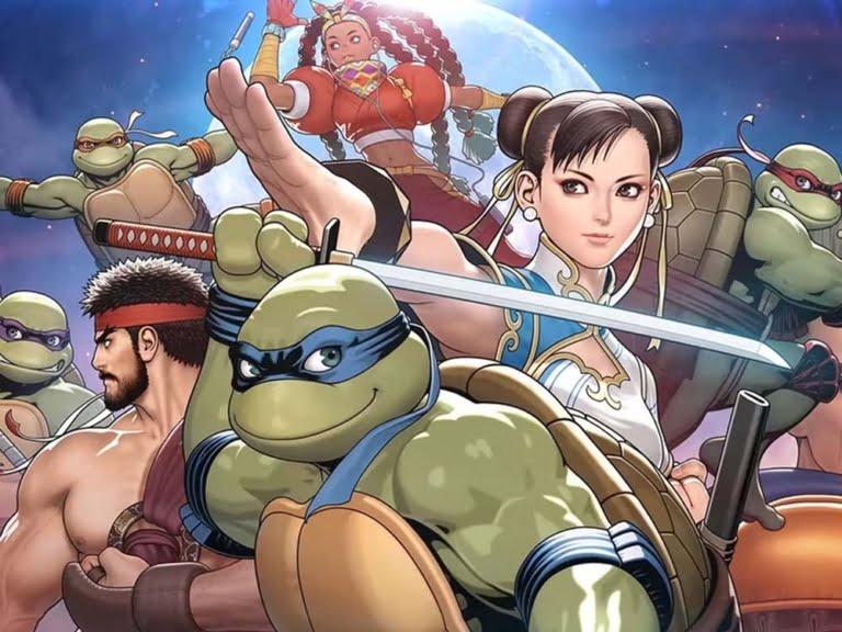 Kolaborasi antara Street Fighter 6 dan Teenage Mutant Ninja Turtles. (photo/dok.Capcom)