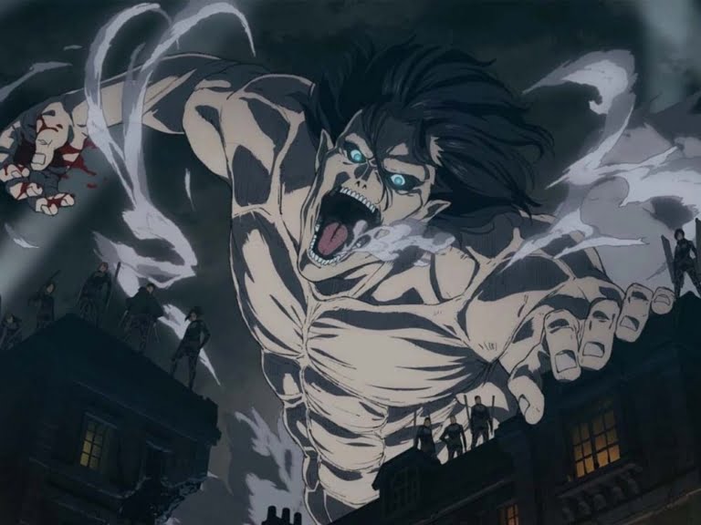 Anime keren Attack on Titan.
