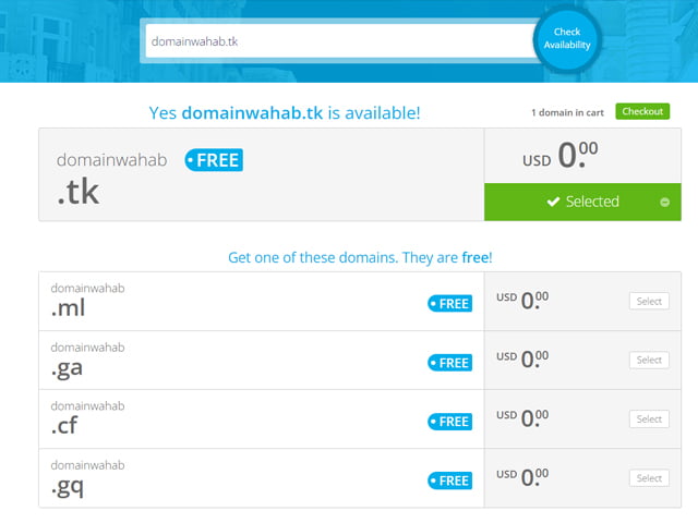 domain gratis free domain hosting