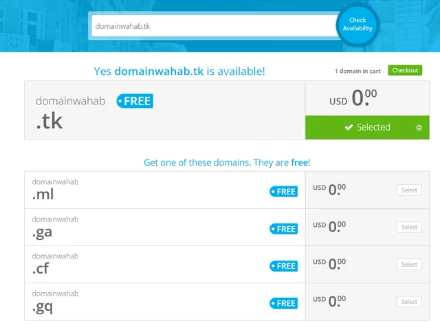 domain gratis free domain hosting